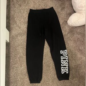pink. black sweatpants size xs